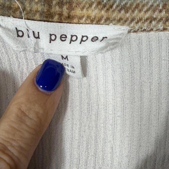 Blu Pepper Plaid and Corduroy Button-Up Shirt Medium - Picture 5 of 7